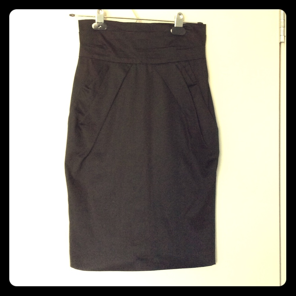 Paola Frani high waist black skirt